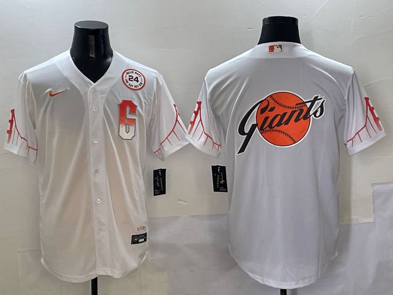 Men San Francisco Giants Blank White Game Nike 2025 MLB Jersey style 11